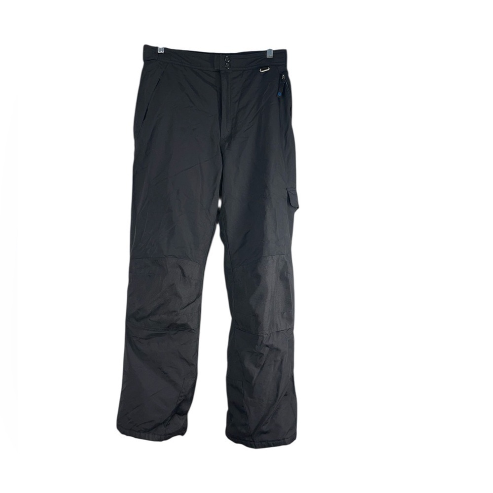 Slalom Snow Pants Girls SZ XL Black Nylon  Zip Pockets Ski Snowboard Storm
